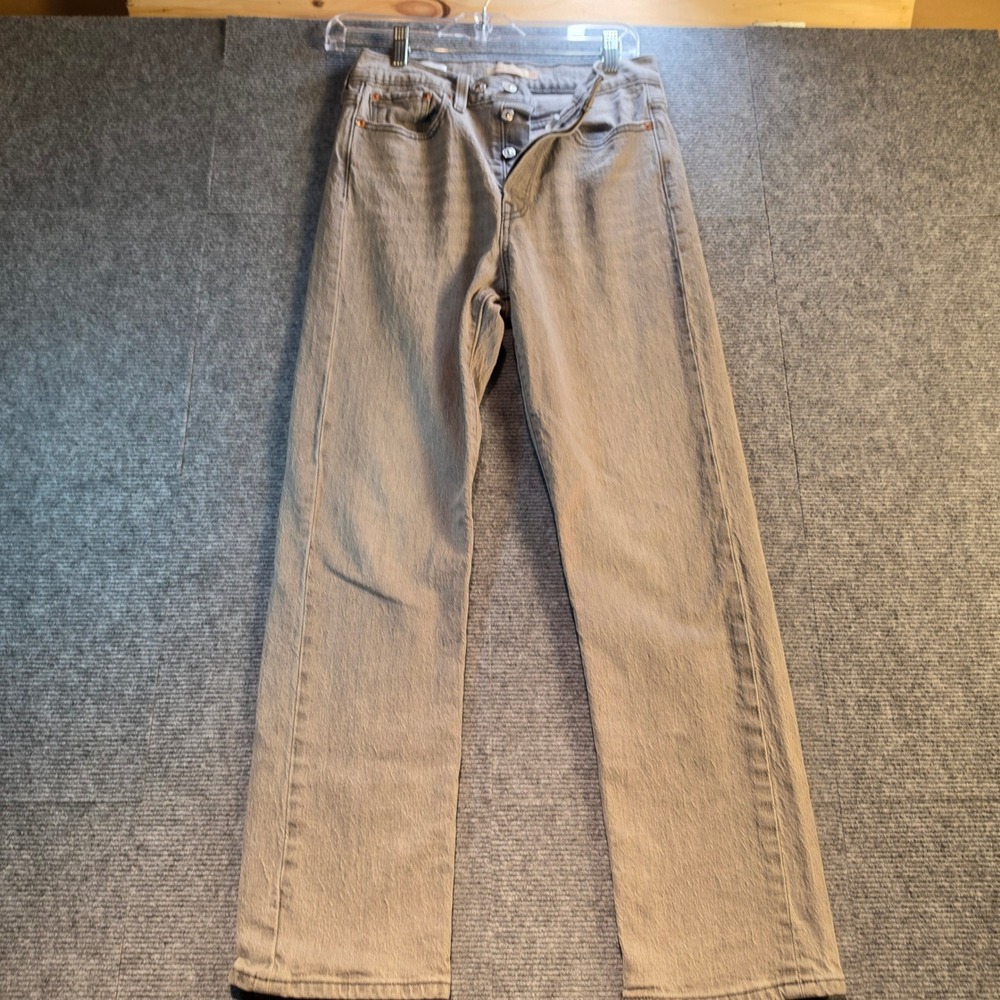 Levis Wedgie Straight Jeans Womens 29 Grey Excellent High Rise Button Fly